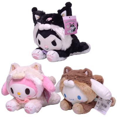 China Cartoon Kuromi Plush Toy 22cm My Melody Cinnamoroll Plush Toy Anime Kawaii Plushie Soft Cute Soothe Girls Doll Toys Gifts for sale