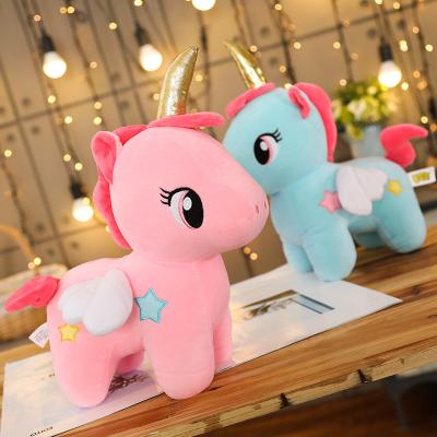 China stuffed & Large Size Cartoon Unicorn Stuffed Animal Toy Cute Plush Doll Presents For Girls Soft Doll Unicorn Room Bed Decoration Plushie for sale