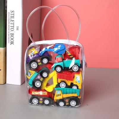 China 6pcs Simulation Model Kid Mini Cars Boy Toys Gift Mobile Fire Truck Taxi Model Toy Pull Back Car Toys For Children for sale