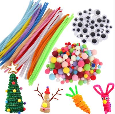 China Educational Wholesale Creative Pompoms Hoop Cleaner Craft Art Arts Sets for Toddlers Age 4+ for sale