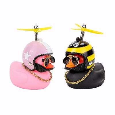 China Little Yellow Helmet Small Duck Car Decoration Accessories Yellow Duck Cycling Decor Wave-Breaking Wind-Breaking Wind Duck Car Goods Gift Broken for sale