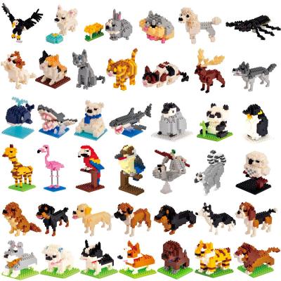 China ABS Wise Mini Building Block 40 Different Animal Models Small Intelligence Development Hawk Promotional Toy for sale