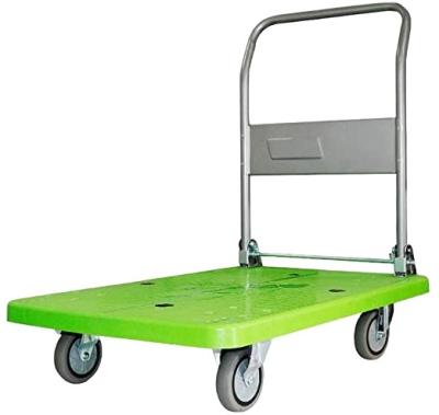 China Storage Platform Trucks, Hand Cart Folding Home Truck Cart Heavy Duty Flat Bed Transport Warehouse Office Garden for sale