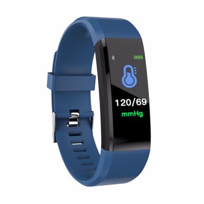 China 2021 Touch Screen Customized Logo OEM ODM Sports Blood Pressure Heart Rate Monitor Watch Fitness Tracker Smart Band SPO2 115 Plus for sale