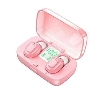 China 2021 Macaron Mini Wireless LED Power Display Power Earphone BT 5.0 tws Earbuds for sale