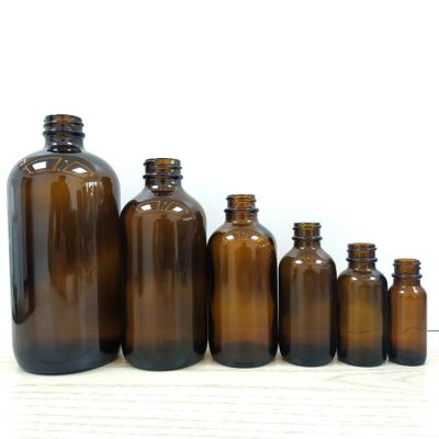 China Personal Care Blue Boston Glass Bottle With Bakelite Trigger Spray Glass Bottle Brown Amber Pharmaceutical Medicine Bottle For Liquid Medicine for sale