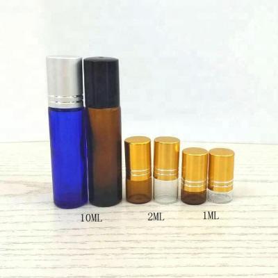 China Wholesale Personal Care 1ML 2ML 5ML10ML Gemstone Roll Ball Glass Bottle Roll On Essential Oil Bottle for sale