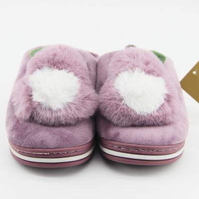 China Fashion Trend Women Ladies Winter Slider Slipper Fur Fluffy TPR Home Decor Non-slip for sale