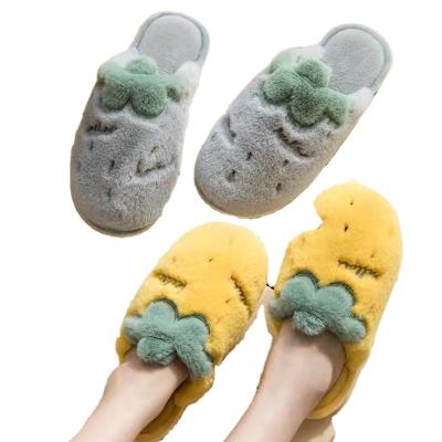 China 2021 Ladies Fashion Trend Winter Female Indoor Slippers Flip Flops Hotsales Home Candy Color Plush Shorts for sale