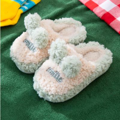 China 2021 Winter Children Hotsales Flip Flops Lighted Anti-Slip Shorts Plush Kids Indoor Use for sale