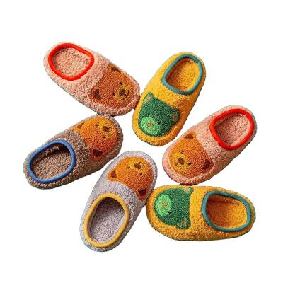 China 2021 Indoor Lighted Cotton Flip Flops Hotsales Children Winter Shorts Colorful Plush Kids Indoor Slippers for sale