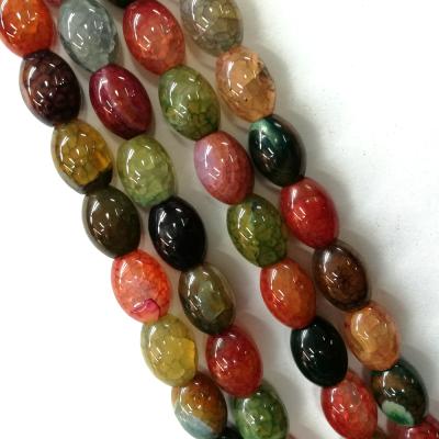 China Multicolor Color Change Oval Shape Nature Stone Venis Agate Beads Strand Custom Order To Accept for sale