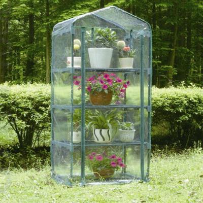 China Easily Assembled Mini Wuhuan 4 Tier Garden Flower Greenhouse For Green House Tools for sale