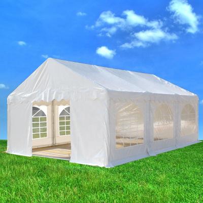 China Fireproof 6mx6m White PVC Garden Gazebo Marquee Tent With Ground Bars for sale