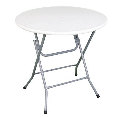 China Outdoor table 2.6ft round white plastic banquet and event folding table for sale