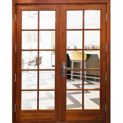 China Modern Design French Swing Door Metal Swing Glass Iron French Double Door Popular Steel French Style Windproof for sale