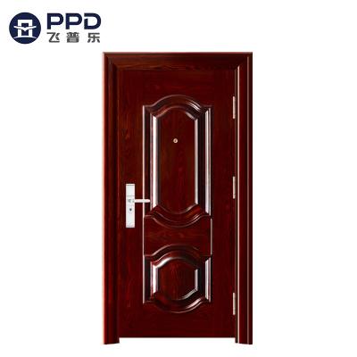 China Modern Powder Coating Best Price Simple High Quality Polish Exterior Door Frame Steel Door for sale