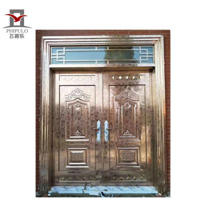 China Modern Stainless Steel Grill Door With SS 304 Main Door Designs for sale