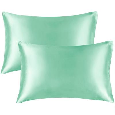 China BEDELITE Anti-Static Plain Oyster Color Sublimation Blankets Pillow Case Soft Silk Satin Pillowcase for sale