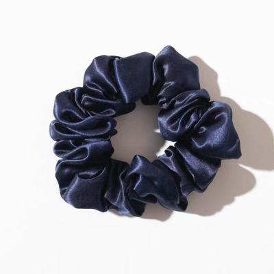 China European and American Style 6A Top Grade Collagen 19 22 Momme Hair Silk Real Flower Skinny Thin Hair Scrunchies For Girls for sale