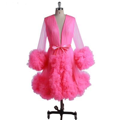 China 2021 Formal Dress Photo Shoot Rose Pink Ruffles Short Evening Sexy V-Neck Party Dress Photo Shoot Dresses Photography Props for sale