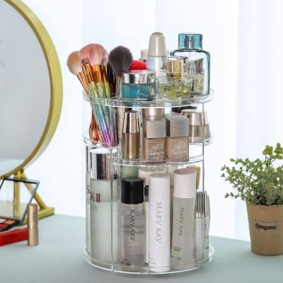 China Cosmetics Stored 360 Degree Rotating Acrylic Makeup Organizer for sale