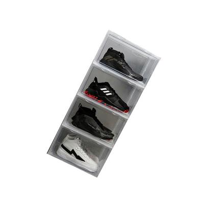 China Deployment shoes luxury magnetic plastic door ondisplay - large drop front shoe storage box acrylic for wholesales for sale