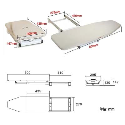 China Collapsible Small Space Saving Cabinet And Wall Mounted Folding Iron Stand Ironing Board for sale