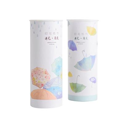 China Cartoons Cylinder Reusable Customized Replaceable Printed Tissue Paper For Car for sale