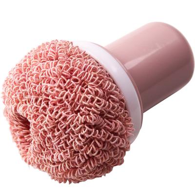 China Sustainable No Harm To Hands Universal Color Fiber Nano Cleaning Ball For Kitchen for sale