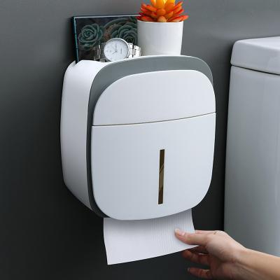 China Minimalist Wall Mounted Nonperforated Toilet Paper Pumping Rack Roll Double-Layer for sale