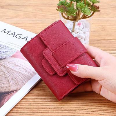 China None 2021 Ladies Short PU Leather Wallet Women Purse Card Holders Money Bag Coin Pocket Ladies Purse Clutch Clutch for sale