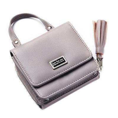 China None Wholesale Women's Wallet With Coin Zipper PU Leather Lady Mini Handbag For Girls for sale