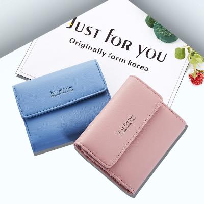 China Hot Sales Anti-theft Women's Ebay PU Leather Zipper Coin Purse Wallet Credit Cards Case Holder for sale