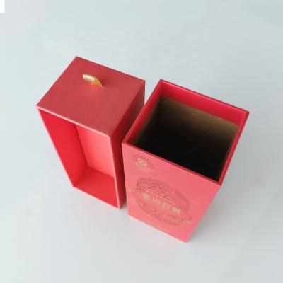 China Recycled Materials Wholesale Custom Luxury Cardboard Red Wine Bottle Gift Wrapping Paper Box for sale