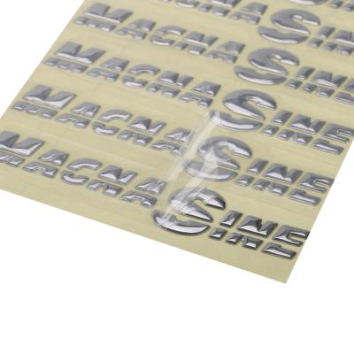 China Custom Soft PVC Waterproof Logo Label for Car Sticker Gold or Silver Logo Label for Car for sale