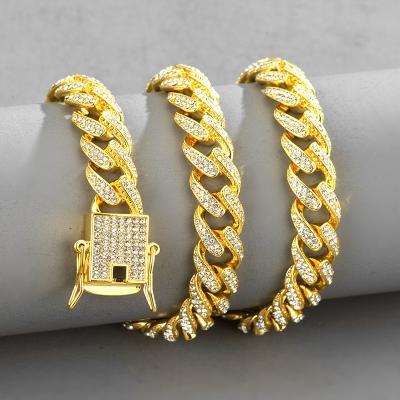 China 2022 Wholesale Trendy Hip Style Hip Hop Necklace Eco-Friendly Cuban Chain Jewelry Link Chain Necklace New for sale