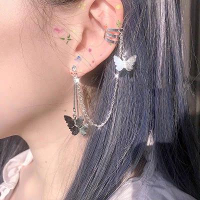 China Gold Foil Cavity Earrings C Ear Cuff Personalized Multilayer Custom Earrings Eco-friendly Earring Set for sale