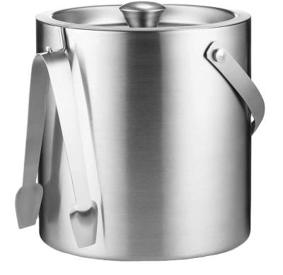 China Viable 304 Stainless Steel Easy Carry Handle, Hilling Beer Champagne and Wine, Party Beverage Chiller Bin, Ice Bucket with Lid for sale