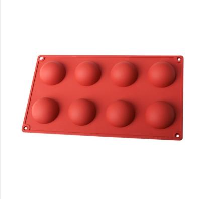 China Round shape BAKER'S DEPOSIT 6 holes disposable silicone mold for chocolate, cake, jelly, pudding, handmade soap for sale