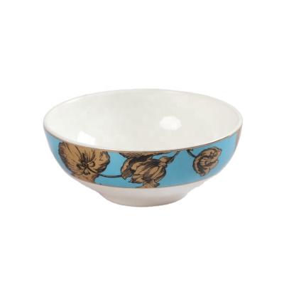 China Wholesale Printed Viable Bone China Cereal Bowl Porcelain Rice Bowl Custom Soup Bowl for sale