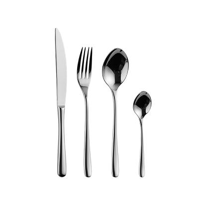 China 4/12/24/36/48/72/86 Pcs Workable Wedding Polish Restaurant Mirror Fork Spoon Knife Cutlery Set Silver Stainless Steel Cutlery Set for sale