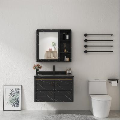 China Modern Bathroom Cabinet With Mirror Vanity Bathroom Mirror Cabinet Bathroom Cabinet With Single Sink for sale