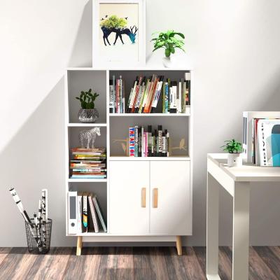 China Simple Modern Nordic Bookshelf Living Room Storage Locker Students Floor Combination Home Shelf for sale