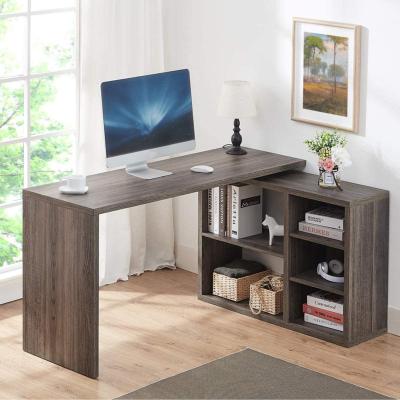 China (Size)Adjustable Industrial Desk with Shelves Honsoar Home Office Workstation Computer L-Shaped Desk for sale