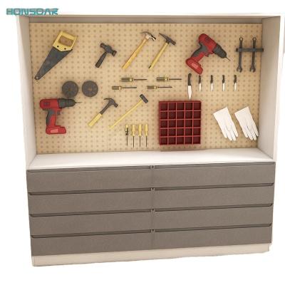 China Solid wood/MDF/Plywood/Particle Board/Glass/Stainless Steel Professional Tool Storage Cabinet Garage Cabinets Workshop Tool Kit Garage Storage Cabinet for sale