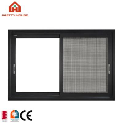 China Magnetic Aluminum Multi Impact System Screen Slide Frameless Sliding Windows for sale