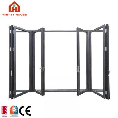 China Cheap Aluminum Screen Folding Doors Windproof for sale