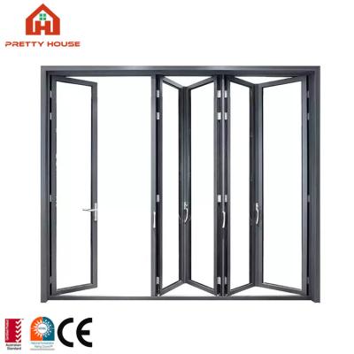 China Gold Supplier Vertical Aluminum Folding Doors Windproof Sales for sale