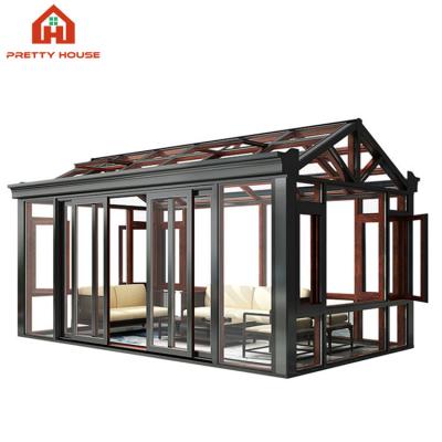 China Waterproof glass sunroom low-e aluminum home garden room for sale